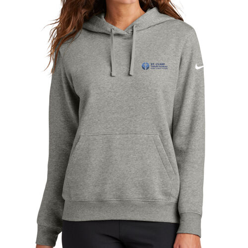 StClare - Ladies Club Fleece Sleeve Swoosh Pullover Hoodie Thumbnail